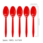 Red spoon-10pcs