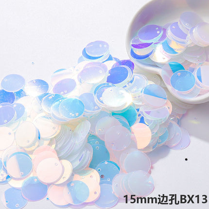 15mm round side hole bright piece hanging piece dance clothing bags and other clothing accessories diy accessories belly dance decorative piece