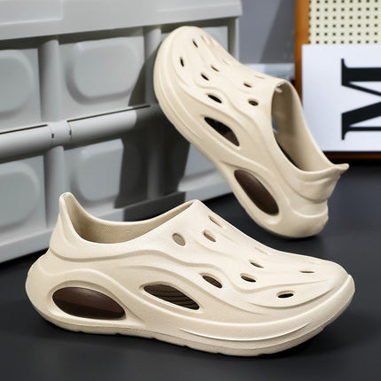Hole Shoes Outdoor Wading Beach Shoes EVA Couples Baotou Driving Sandals Hole Shoes Garden Shoes Beach