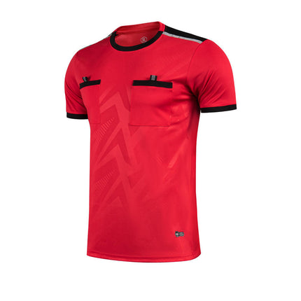 Quick-drying football referee uniform suit men's printed team uniform adult Referee Jersey student competition equipment football uniform summer