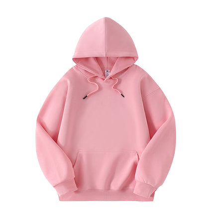 Cross-Border Spot Wholesale Hooded Sweatshirt Solid Color Unisex Loose Drop Shoulder One-Piece Drop Shipping Plus Size Jacket Long Sleeve Inner Layer