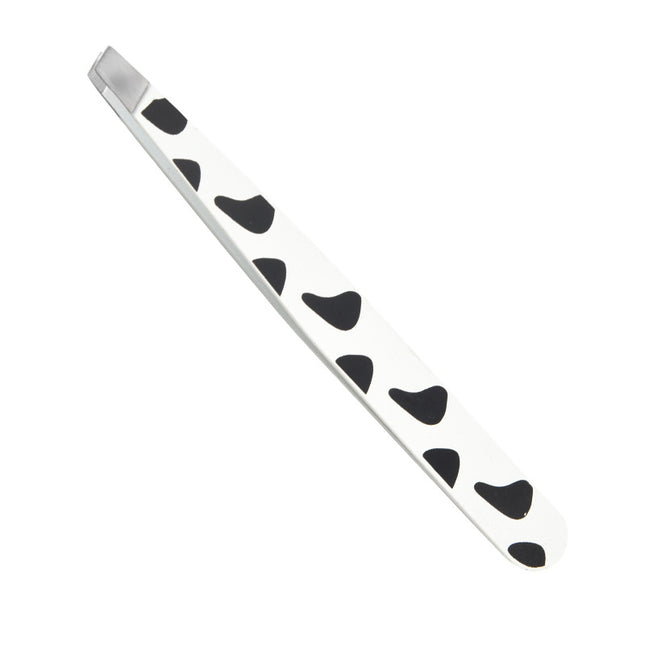 Tweezers for False Eyelashes, Slanted Tip 96, Eyebrow Clip, Spray-Painted Eyebrow Tweezers, Slanted Angle Hair Removal Clip, Printed Design