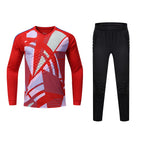 Red top + black trousers / 20 yards