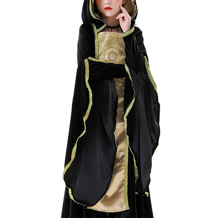 Halloween New Retro Medieval Palace Queen Costume Children's Aristocratic Long Skirt Masquerade Performance Costume