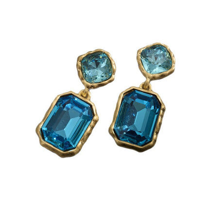 Oscardelarenta new crystal sugar vintage earrings niche design geometric simple fashion high sense
