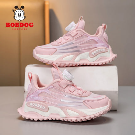 Babudou Girls' Shoes Fashionable Princess Versatile 2026 Spring and Autumn New Leather Waterproof Mesh Breathable Sneakers