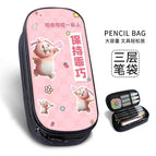 Waterproof-scratch-proof-non-fading-large-capacity three-layer pencil case / B44183