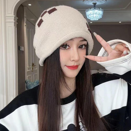 Postpartum Confinement Hat Autumn and Winter Face-Slimming Hat Windproof Cold-Proof Maternity Turban Warm Slouchy Beanie Pullover Hat for Women