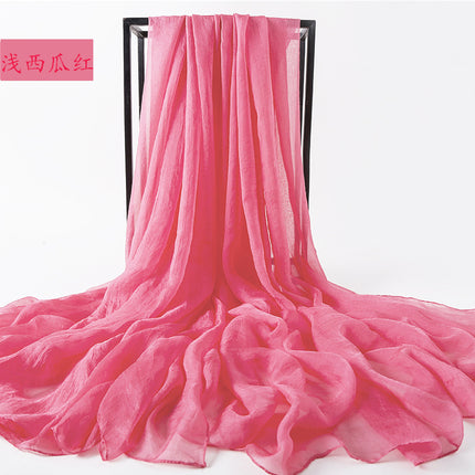 3 meters 2.3 meters long solid color sunscreen chiffon scarf beach towel travel shawl scarf a generation of hair