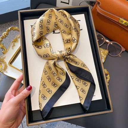 70cm Imitation Silk Square Scarf Fashion All-match Silk Scarf Professional Scarf Korean Style Neck Protection Scarf Decorative Small Square Scarf