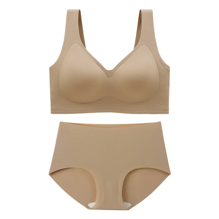 Plus Size Plus Fat mm 100kg Plus Size Seamless Comfortable Intimates Summer Thin Big Breasts Show Small Push-up Bra