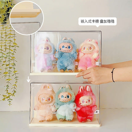 Labubu Vinyl Display Box Transparent Plush Doll Doll Hand-Made Bubble Matra Boubu Dust-Proof Storage Box