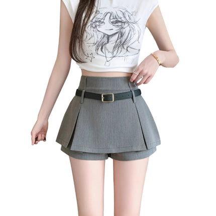 High-end Suit Skirt Women's Autumn Design High Waist A- line Casual Pants Spice Girls Ultra Short Pants Skirt Free Shipping