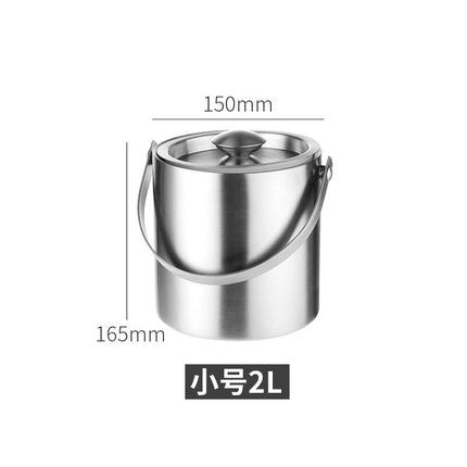 Ice bucket portable beer bucket stainless steel ice bucket bar beer champagne insulation ice bucket stainless steel bucket