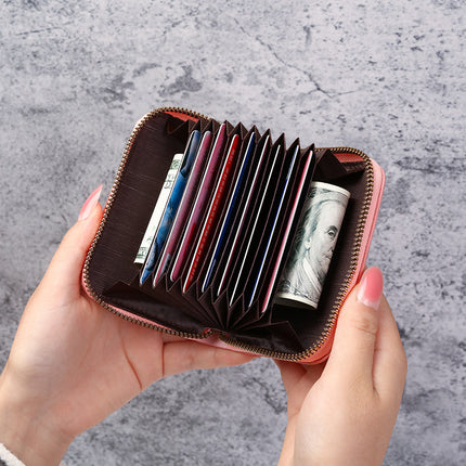 Factory wholesale Korean style card holder women's small anti-degaussing anti-theft brush multi-function card holder student large capacity small wallet