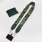 Green d shoulder strap gold hook + coin purse + spacer