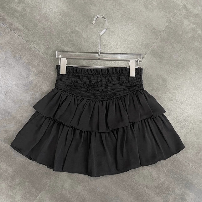 [Original Recipe] Korean Summer New Style Ballet Girl Style Elastic Cake Skirt, Fashionable Double-Layered Mini Skirt