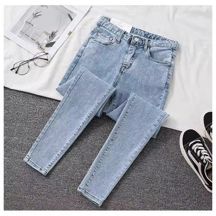 Daifa Jeans Women's Autumn and Winter 2024 New High Waist Slimming Stretch Tight Outer Wear Slim Fit Pencil Pants