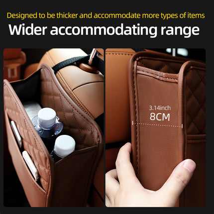 Cross-border upgrade car chair back suede storage bag seat storage cup bag multi-compartment bundled storage bag