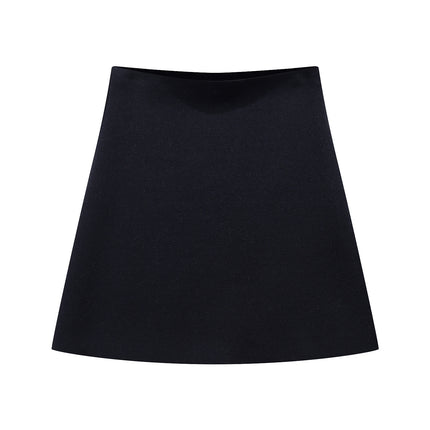 Cross-Border European and American Clothing Aliexpress Ins Popular Women's Clothing Simple Loose Knitted Jacket Mini Skirt Suit