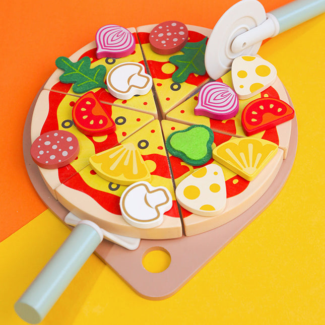 Children's Wooden Fruit and Vegetable Pizza Che Che Le Kindergarten Play Home Kitchen 234-year-old Educational Toys