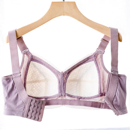 Original Underwear Women's Non-rimless Ultra-thin Large Chest Small Text Bra chubby girl plus size Gathering Paramelis Full Cup