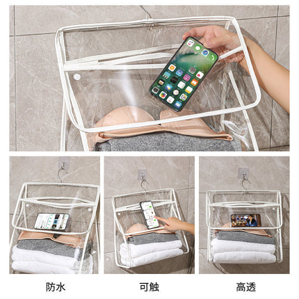 Bathroom Waterproof and Moisture-Proof Clothes Hanging Bag Bathroom Bathing Clothes Bag Dormitory Clothes Hanging Storage Hanging Bag