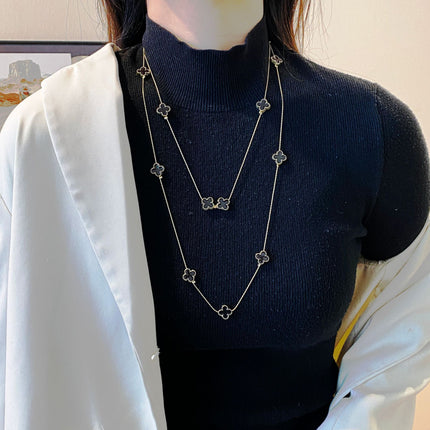 Light Luxury and High-End Multi-Layered Pearl Sweater Chain, Feminine, Simple, Long Autumn and Winter Necklace, Alloy Accessories, Jewelry