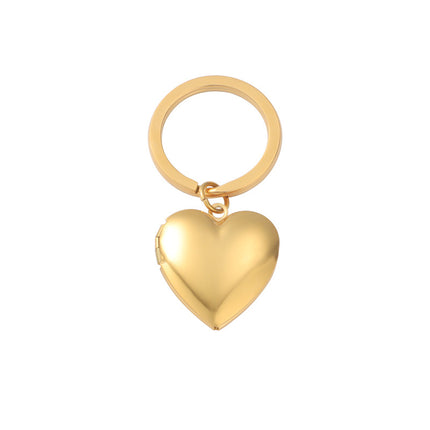 316L Mirror Stainless Steel Various Style Photo Box Pendant DIY Open Photo Photo Frame Pendant Keychain