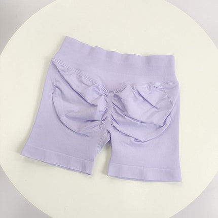 European and American New Seamless Peach Hip Yoga Shorts High Waist Belly Tight Sports Tight Pants Outer Wear Fitness Shorts