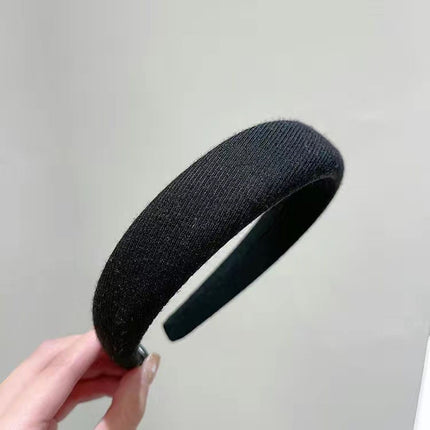 Internet Red Square Explosions Contrast Braid Head Band Wide Edge Non-Slip High-Level Hair Band 2023 New Style Hair Card for Women