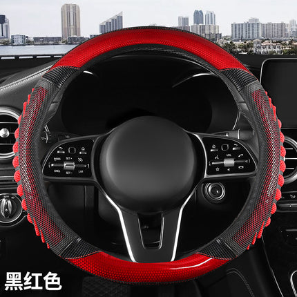 Four-Season Universal Anti-Slip Breathable and Wear-Resistant Car Steering Wheel Cover Honeycomb Three-Dimensional Handle Cover Cross-Border Automotive Supplies