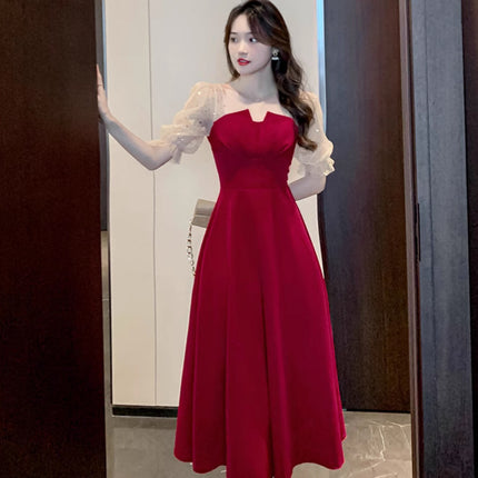 Toast Dress Bride High-end Red Door Engagement dress Women's Summer New Wedding Dress Can Be Wearable