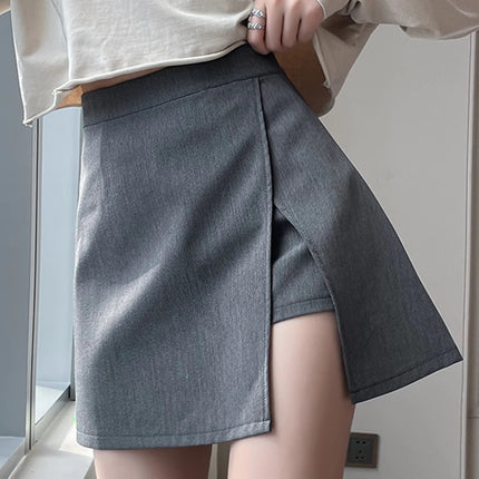 High waist suit skirt women's design sense split A- line skirt 2024 spring new anti-light step short skirt pants