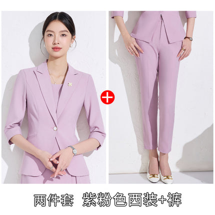 Light Workplace Suit dress suit Women's 2025 New Small Commuter High-end Suit Jacket Two-piece Set