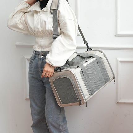 Cat Carrier for Outings, Sterilization, Portable, Large Capacity, Breathable, Cat Car Cage, Cat Cage, Dog Carrier, Handheld, Crossbody, Foldable Pet