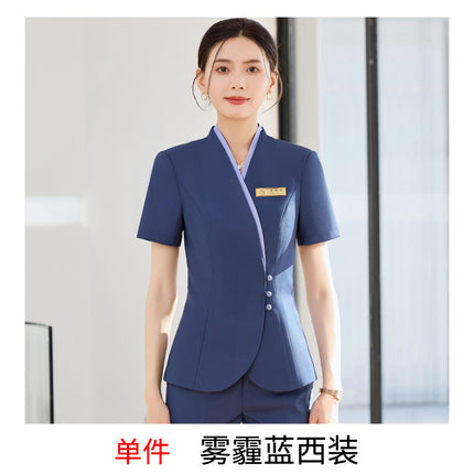Professional Suit suit Women's Summer Temperament Jewelry Store Tooling Beauty Teachers College Front Desk Work Clothes High-end Health Care Hall