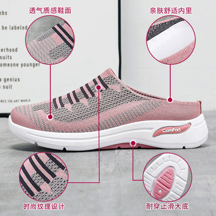 Kangtai Shoe Factory Women's Shoes 2026 Spring Collection Cross-Border Women's Shoes Casual Breathable Half-Slipper Mom Shoes