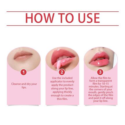 Moisturizing Tear off Lip Gloss Waterproof Long-Lasting Anti-Drying Peel Liquid Lipstick Pink Tint Natural Tearable Lips Glaze