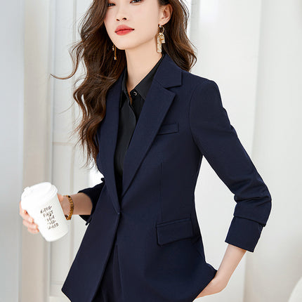 Black suit jacket Women's Spring and Autumn work clothes professional temperament civil servant interview formal wear women's suit suit
