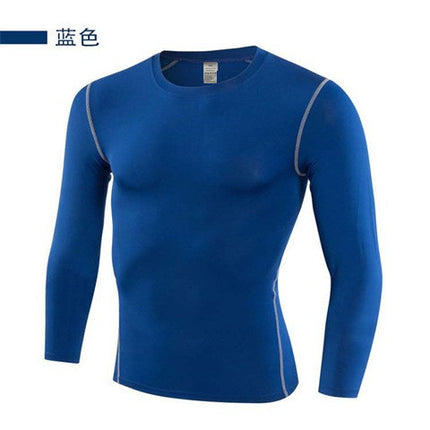 Sports Bodysuit Men's Long-Sleeved Elastic Quick-Drying Basketball Training Base Layer Autum New Running Fitness Clothing Top