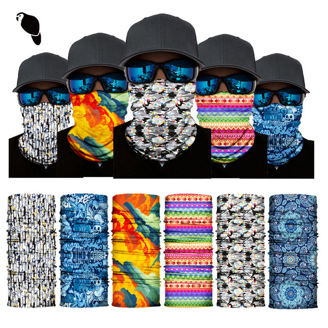 Xunhui Pattern Printing Series Seamless Magic Headscarf Windproof and Sunproof Cycling Mask Sports Neck Scarf Camouflage