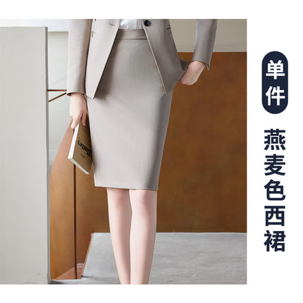 High-End Spring & Fall Hotel Front Desk Professional Wear Long-Sleeved Sales Department Reception 4S Store Sales Consultant Fashion Suit Suit