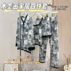 China and North Korea ink painting pajamas 4-piece set (ordinary) / L(90-125) kg