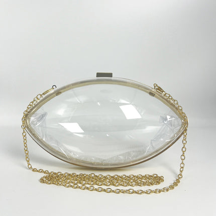 2025 New Summer Style Personalized Acrylic Transparent Ball Bag Shoulder Crossbody Bag Chain Small Bag Evening Dress Bag