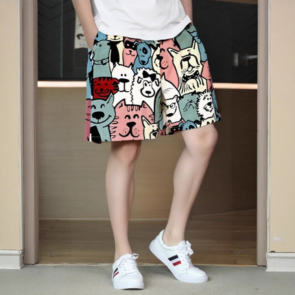 Summer Men's Beach Shorts Breathable Sports Cool Cartoon Silk Texture Shorts Men's Outdoor Sports Casual Large Shorts