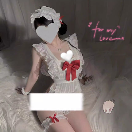Sexy Underwear 2024 New Sexy Maid Uniform Tempting Dress Flirting Hot Bed Passion Free Pajamas