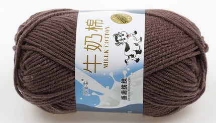 Five-Strand Milk Cotton Wool Ball Wholesale Medium Thick Thread Crochet Doll Shoes Scarf Handmade DIY Knitting Material Package