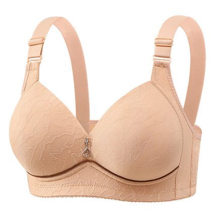 Cross-border New plus size Comfortable Breathable Non-rimless Women's Underwear Thin Cup Gap chubby girl Bra