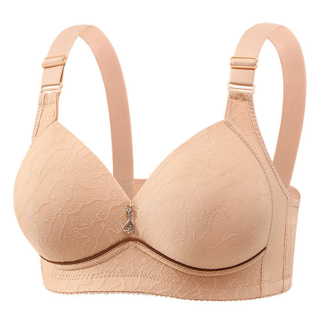 Cross-border New plus size Comfortable Breathable Non-rimless Women's Underwear Thin Cup Gap chubby girl Bra